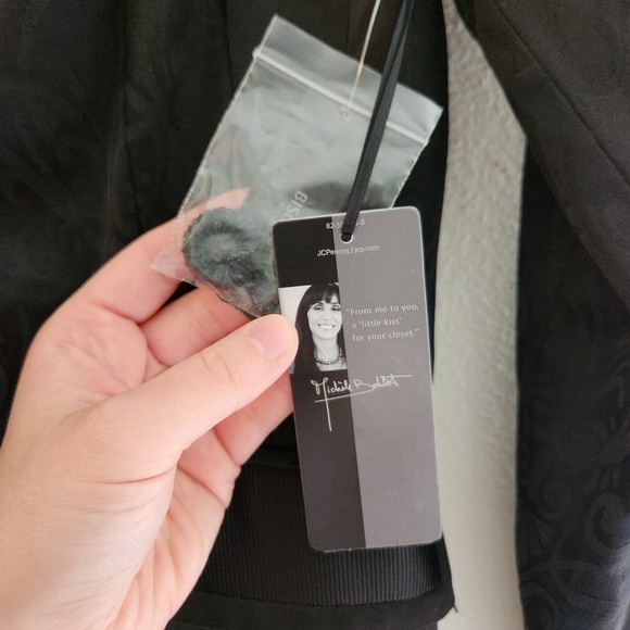 NWT Bisou Bisou Michele Bohbot long line jaquard blazer XS - Picture 4 of 7